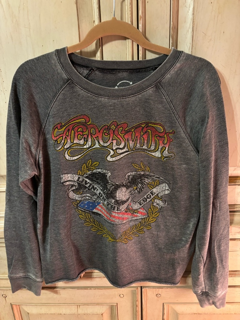 Aerosmith Graphic Crewneck Sweatshirt - Gray
